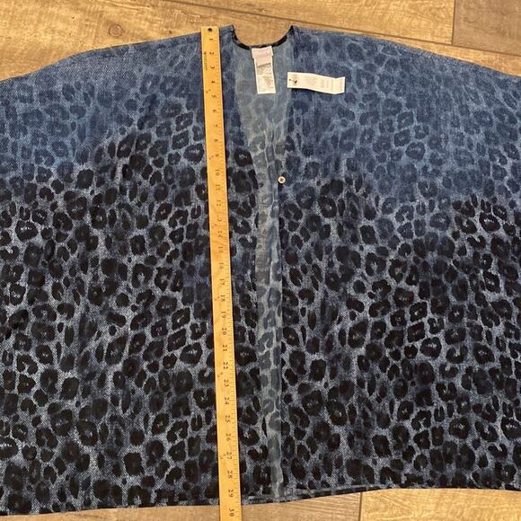 NWT Chico's Leopard-Print Ruana Wrap Size S/M Style 570312332 - Picture 8 of 12